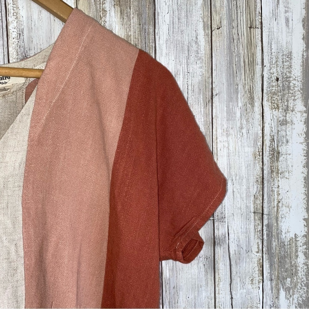 Entro Costal Colorblock Stripe Linen Blend Romper - Picture 5 of 7